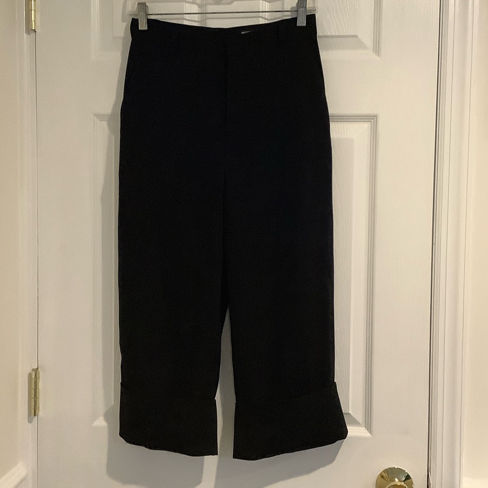 OPENING CEREMONY Women’s Black Classic Cropped Gaucho Luxe Fall Dress Pants S